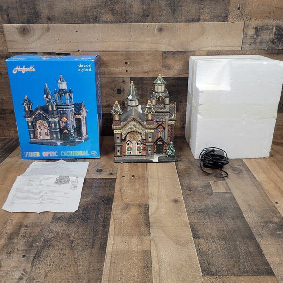 Hoferts Fiber Optic Cathedral Color Changing Christmas PlugIn w/ Box 6412 Tested - Picture 1 of 16